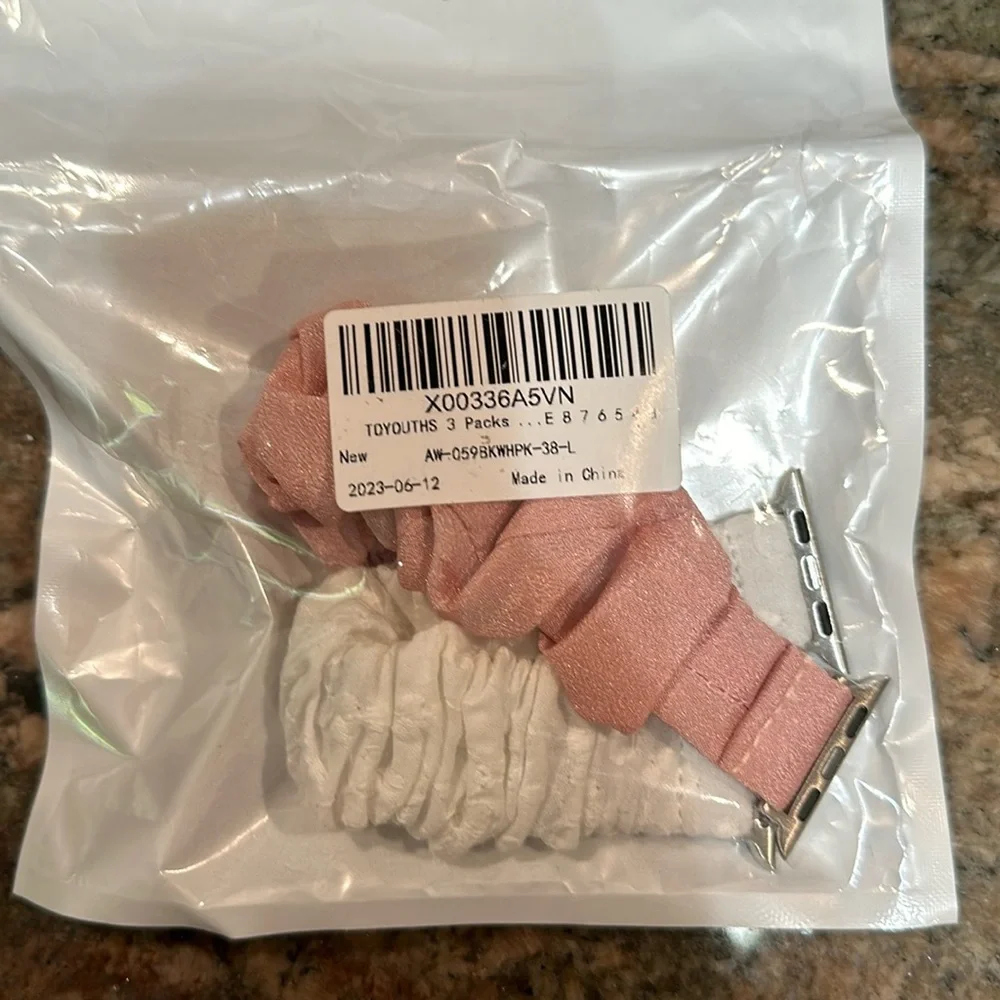Two pack Apple Watch scrunchie bands